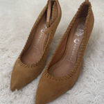 Jeffrey Campbell  Ibiza Last Pointed Toe Suede Heels Ankle Strap Missing As Is Photo 0