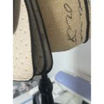 Guess  Rhinestone Logo Eco Ostrich Leather Small Bag Purse Rose And Gray Photo 4