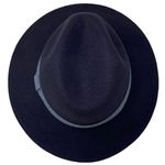 Chico's Kevin Fedora 100% Wool Felt Hat Navy Blue Photo 6
