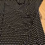 Norma Kamali  Baby Polka Dot Faux
Wrap Slinky S/S Dress Black & White Sz LARGE Photo 1