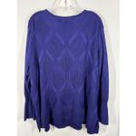 Foxcroft  NYC women’s long sleeve sweater, purple argyle print size 3X NWOT Photo 4