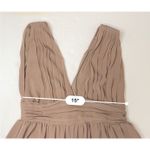 Lulu's Heavenly Hues Taupe Gown Maxi Long Dress MEDIUM NWT‎ Eveningwear Tan Photo 7
