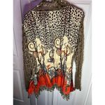 Tempo Paris  Women's Brown Animal Print Jacket L Photo 1