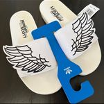 Adidas NWT Jeremy Scott Monogram Adilette Wings Slides Photo 3