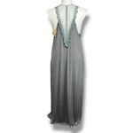 Suzanne Betro  Womens Maxi Sundress Sleeveless Scoop Neck Sheer Lace Back Gray 2X Photo 5