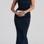 Windsor  Navy Blue Tatum Formal Glitter Mermaid Dress Photo 0
