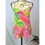 Lilly Pulitzer Dusk Camisole Racer Back 100% Silk Flamingo Print Size M Photo 14