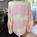 Free People  Sunwashed Tie-Dye Slouchy Balloon Sleeve Pullover Size S Photo 7
