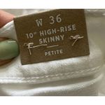 Madewell  Button Fly Skinny Denim Jeans White Size 36/Women's 22 Plus Petite NEW Photo 9