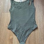 Lululemon Wundermost Ultra-Soft Nulu Square-Neck Bodysuit in Army Green Size XS Photo 1