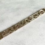 Vintage Etched Gold Tone Floral Panels Tile Bracelet 7” Long Paneled Mod MCM Photo 4