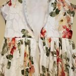 Bailey blue  Floral Lace Dress L Zip Back Photo 4