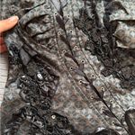 Euro y2k Black Lace Camisole corset top Size L Photo 2