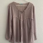 Maurice's  Lavender Boho Flowy Peasant Top Blouse Photo 1