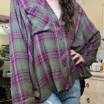 BDG Oversized Plaid Top Photo 1