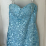 Blue strapless hoco dress Photo 0