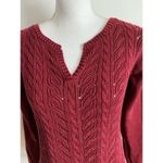 Route 66  • Burgundy Cable Knit Sweater Photo 3