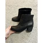 Arturo Chiang ARTURO CHANG Black Leather Chunky Heel Zipper Ankle Boot Sz 7.5 Photo 2