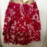 Tiare Hawaii Women's Olivia Skirt Ruffled Pink Floral New Smocked Waist Size XS Photo 6