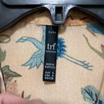 ZARA  TRF Collection Tan Oriental Floral Print Satin  Kimono Duster Dress Photo 2