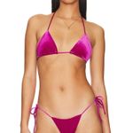 Naked Wardrobe  Purple Velvet Bikini Top Photo 0
