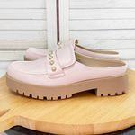 Crown & Ivy  Loralei Pearl Embellished Lug Sole Mule Loafers Blush Pink 7 Photo 3