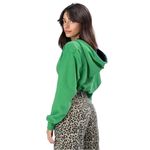 Adika ‎ Green Blue Cropped Hoodie Photo 4