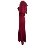 De La Vali Red Satin Amor Midi Dress size 2 Photo 8