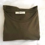 ZARA  W&B Organic Cotton Olive Green Shirt Photo 0
