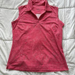 Nike  Polo Tank Top Womens Size Small Pink Paisley Textured Golf Performance Photo 0