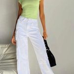 Princess Polly White Cargo Pant Photo 0