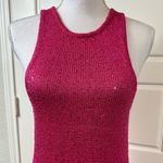House of Harlow  1960 High Neck Classic Pink Knit Sequin Midi Dress Size Medium Photo 2