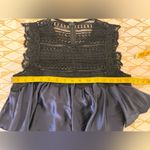 Amur  Navy Pleated Lace Pippa Dress Size 4 Photo 6