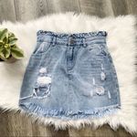 Hayden  Los Angeles Distressed Denim Skirt Medium Photo 2