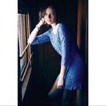 Anthropologie  HD in‎ Paris Women's Urban Chic Electric Blue Lace Dress S… Photo 2