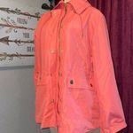 JM Collection  windbreaker size small jacket Coral/Peach Rain Water Resistant Photo 3
