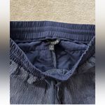 Athleta Womens Pants Pull On Jogger Linen Bali‎ Cropped Navy Stripe Cotton Sz 0 Photo 4