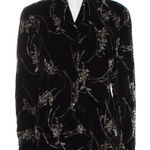 Giorgio Armani  Black Velvet Blazer with Silver Accents Photo 0