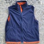 L.L. Bean Full Zip Vest Navy Orange Medium Blue Photo 0