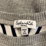 Splendid Venice Thermal Waffle Knit Stripe Raglan Top Size Small Photo 2