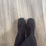 Free People  Black Over the Knee Boots Leather Heeled platform Photo 8