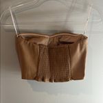Lulu's Tan Faux Leather Bustier Brown Photo 3