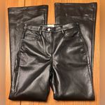 Wilfred Aritzia The Melina Flare Vegan Leather High-Rise Pants in Black Size 2 Photo 9