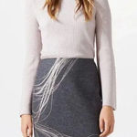 Anthropologie Jigsaw Wool Mid Length Contour Pencil Skirt Gray Size 4 Photo 0