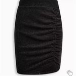 Torrid At The Knee Glitter Knit Cinched Bodycon Skirt in Black Size 2 Photo 3
