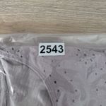 Old Navy  Shirt‎ Womens Small Purple Lilac Pastel Eyelet Lace Tee Cottage Peasant Photo 7