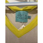 Judith March Blondie T-Shirt Top V-Neck Short Sleeve Yellow Beige Small Photo 1