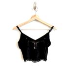 Victoria's Secret Victoria’s Secret Y2K Lace Trimmed Cropped Cami Black Size M Grunge Whimsigoth Photo 1