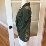 Body Central Top Short Sleeve Wrap Front Womens M Lace Romantic Knit Comfy Photo 4