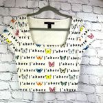 Forever 21 "J'Adore" Crop Top size L Photo 2